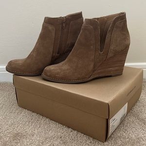 Lucky Brand Yabba Suede Wedge Bootie